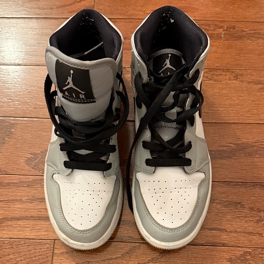 Nike Air Jordan High-Top Sneakers - Gray and White
